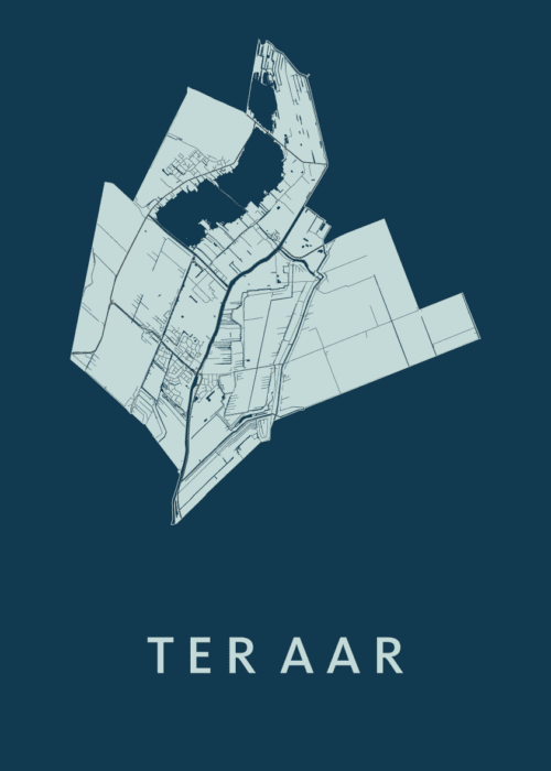 Ter Aar Navy Stadskaart Poster Kopen