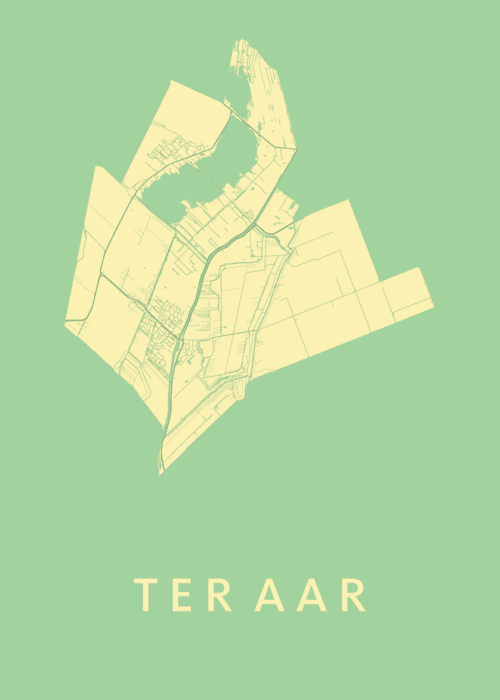 Ter Aar Spring Stadskaart Poster Kopen