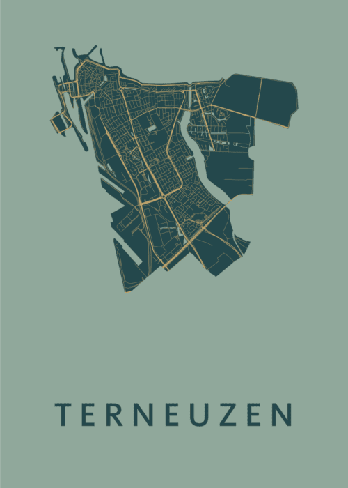 Terneuzen Amazon Stadskaart Poster Kopen