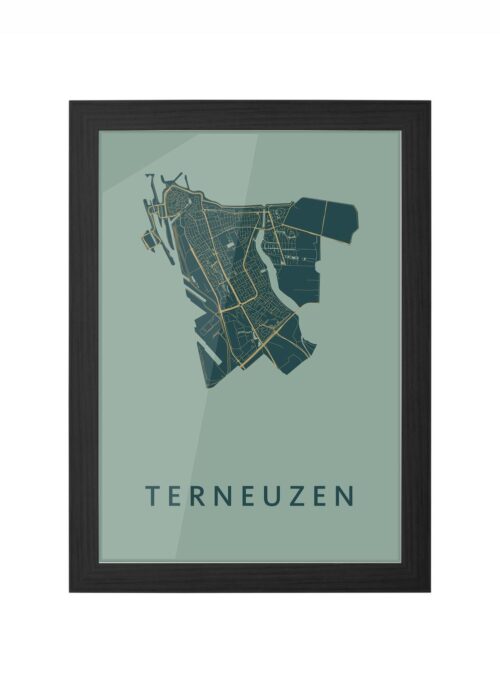 Terneuzen Amazon Ingelijst in Zwart lijst Kopen | Kunst in Kaart