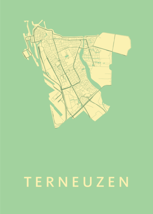 Terneuzen Spring Stadskaart Poster Kopen