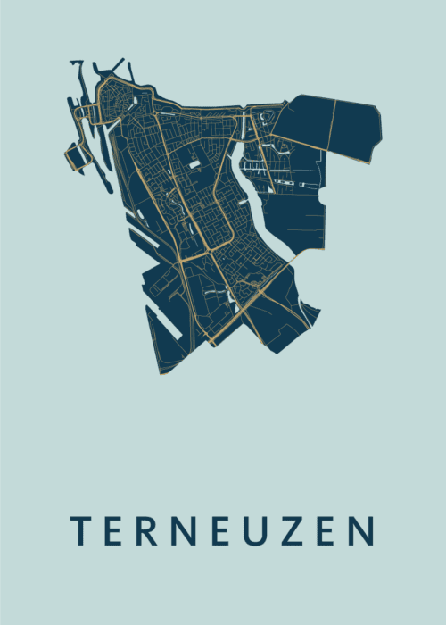 Terneuzen Prussian Stadskaart Poster Kopen