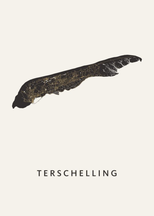 Terschelling Eilandkaart Poster