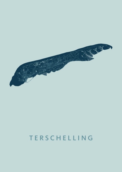 Terschelling Eilandkaart - Mint