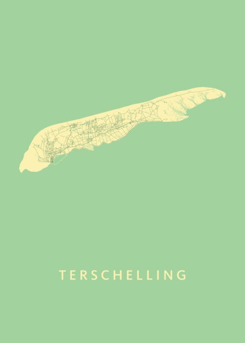 Terschelling Eilandkaart - Spring