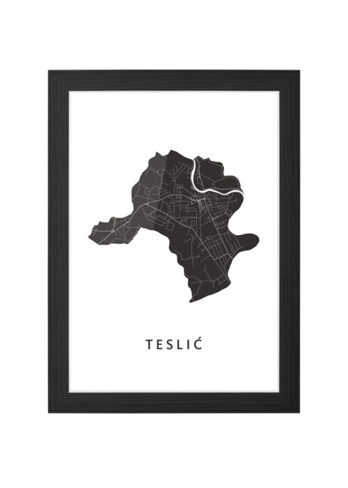 Teslić Ingelijst in Zwart lijst Kopen | Kunst in Kaart