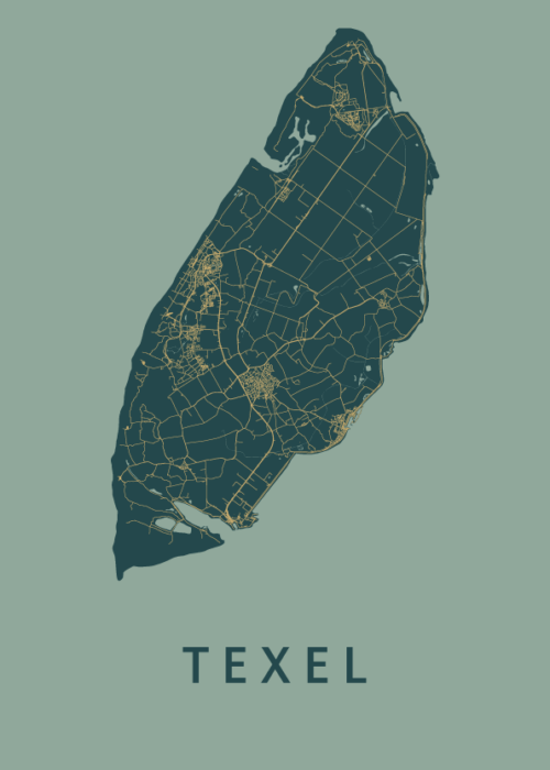 Texel Eilandkaart - Amazon