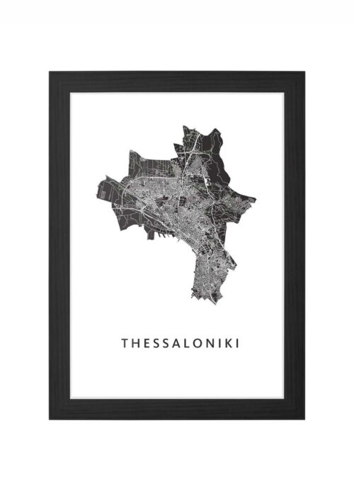 Thessaloniki Ingelijst in Zwart lijst Kopen | Kunst in Kaart