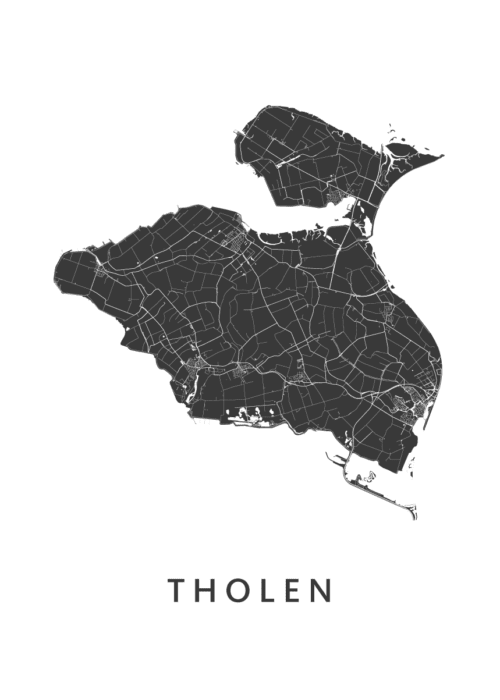 Tholen (eiland) Stadskaart