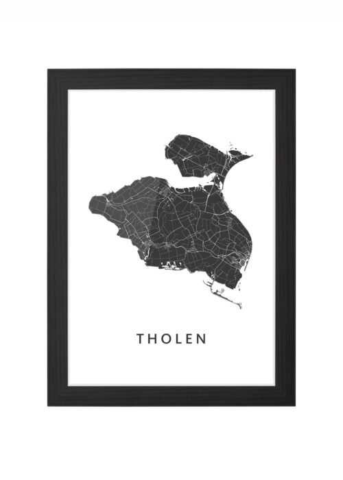 Tholen (eiland) Ingelijst in Zwart lijst Kopen | Kunst in Kaart
