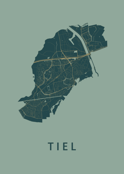 Tiel Stadskaart - Amazon poster