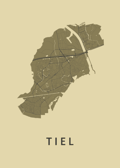 Tiel Stadskaart - GoldenRod poster
