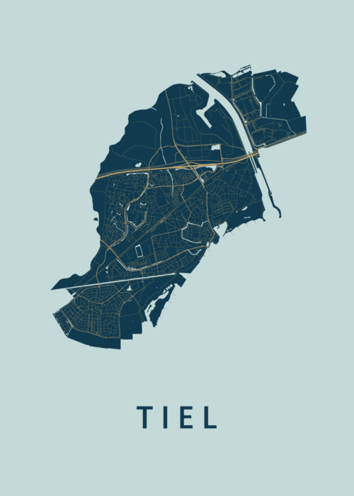 Tiel Stadskaart - Prussian poster