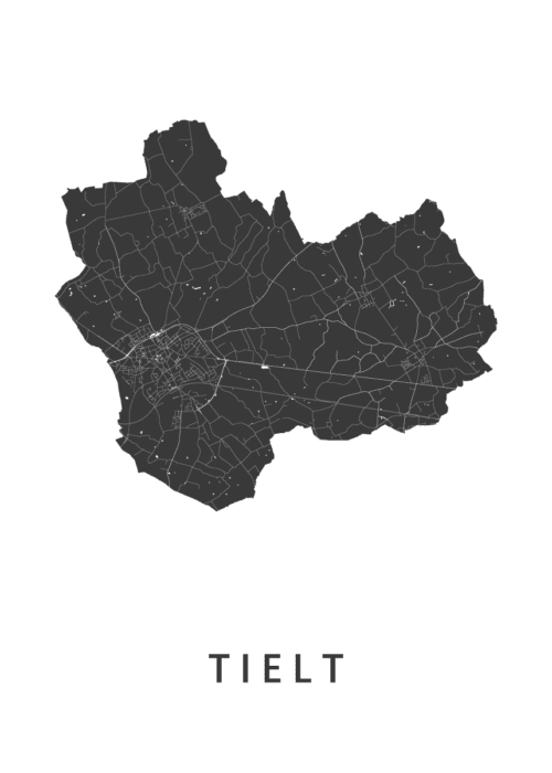 Tielt Stadskaart Poster Kopen
