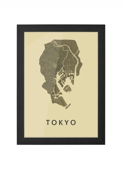Tokyo GoldenRod Ingelijst in Zwart lijst Kopen | Kunst in Kaart