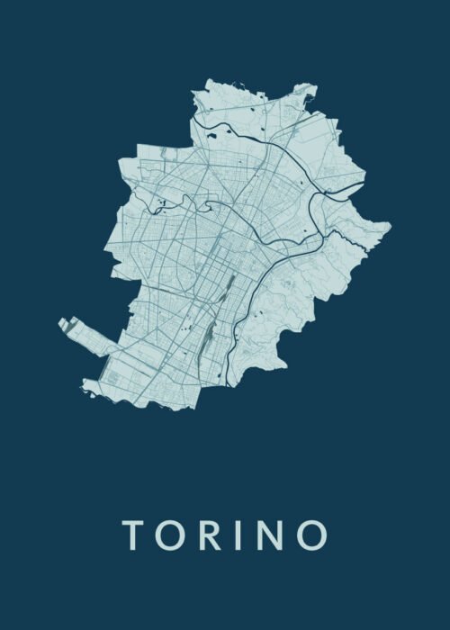 Torino Feldgrau Stadskaart Poster Kopen