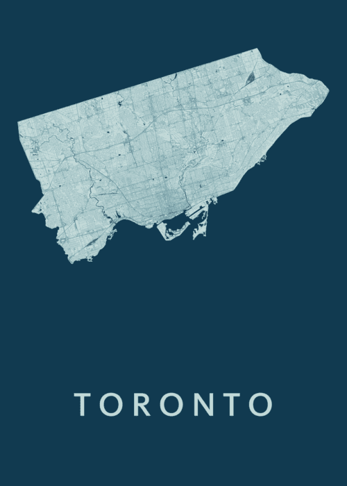 Toronto Feldgrau Stadskaart Poster Kopen