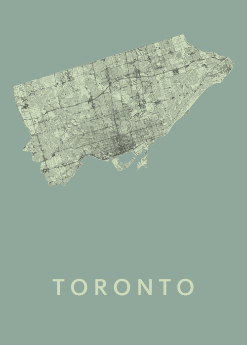 Toronto Olive Stadskaart Poster Kopen