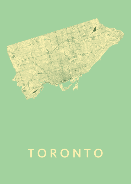 Toronto Spring Stadskaart Poster Kopen