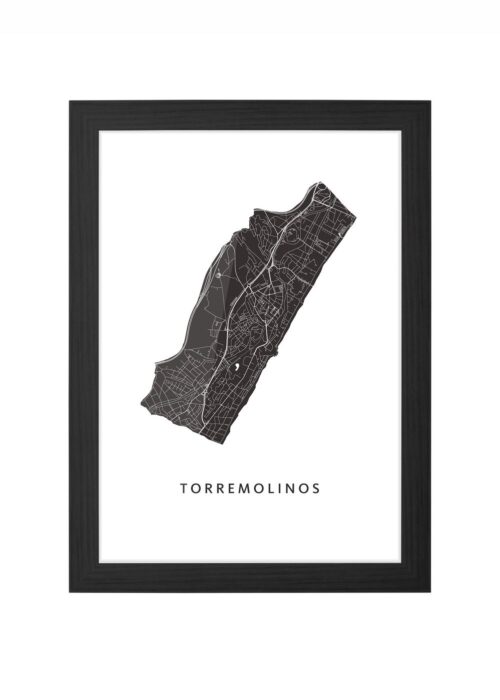 Torremolinos Ingelijst in Zwart lijst Kopen | Kunst in Kaart