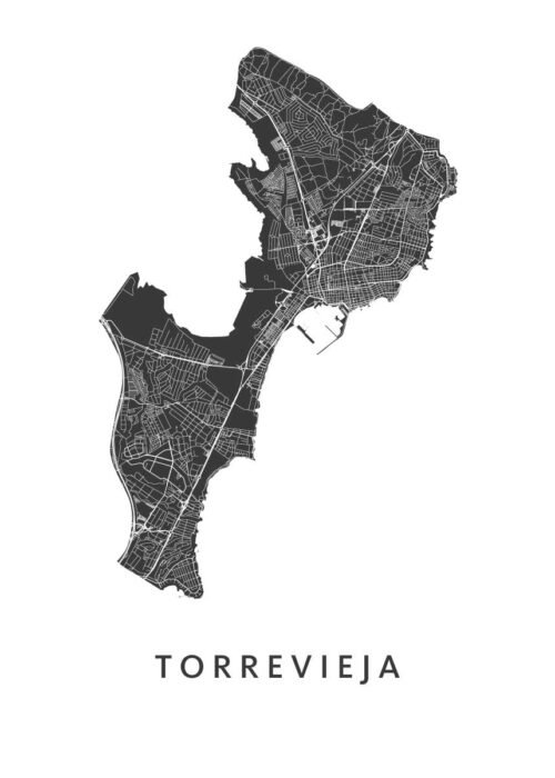 Torrevieja Kaart Poster