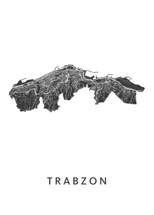 Trabzon Stadskaart Poster Kopen