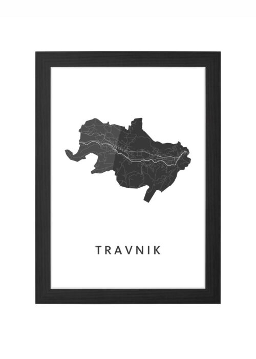 Travnik Ingelijst in Zwart lijst Kopen | Kunst in Kaart