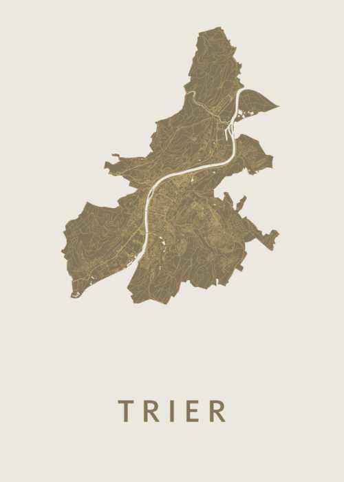 Trier Gold Stadskaart Poster Kopen