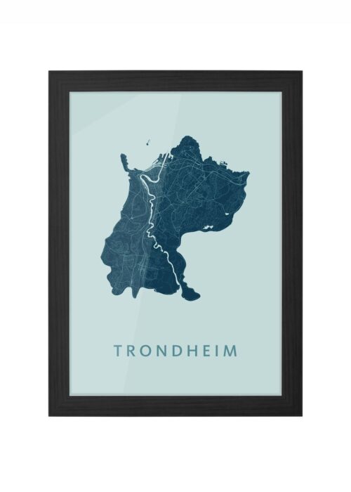 Trondheim Mint Ingelijst in Zwart lijst Kopen | Kunst in Kaart