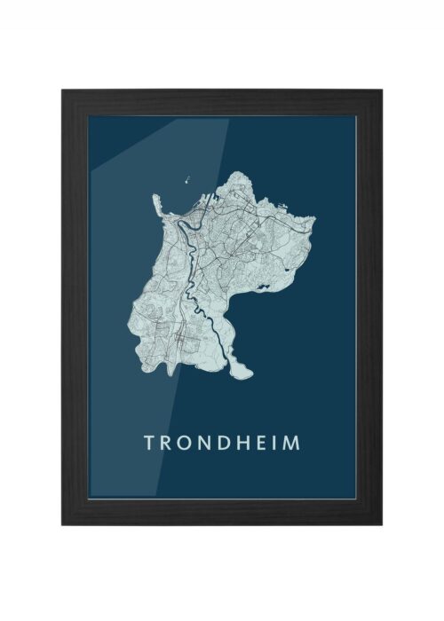 Trondheim Navy Ingelijst in Zwart lijst Kopen | Kunst in Kaart