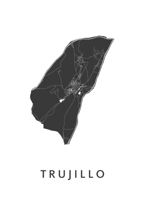 Trujillo (spain) Kaart Poster