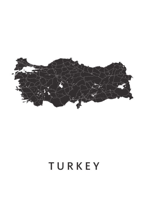 Turkey landkaart poster