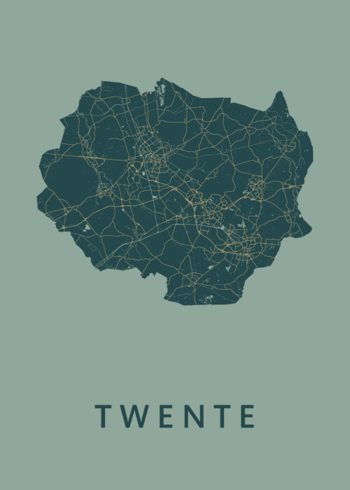 Twente Regiokaart Amazon poster