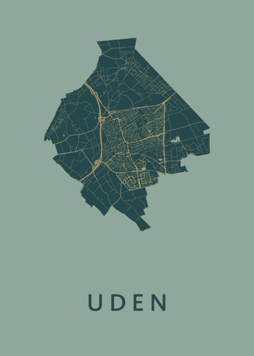 Uden Stadskaart - Amazon poster