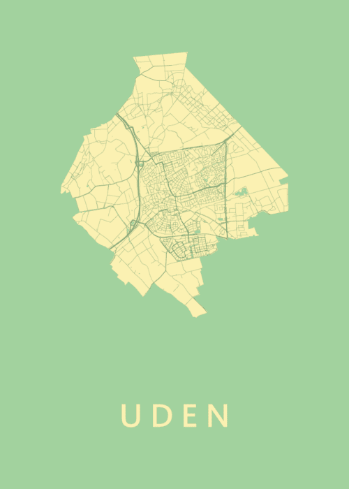 Uden Stadskaart - Spring poster