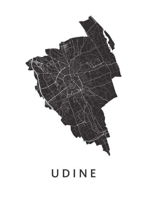 Udine Stadskaart Poster Kopen