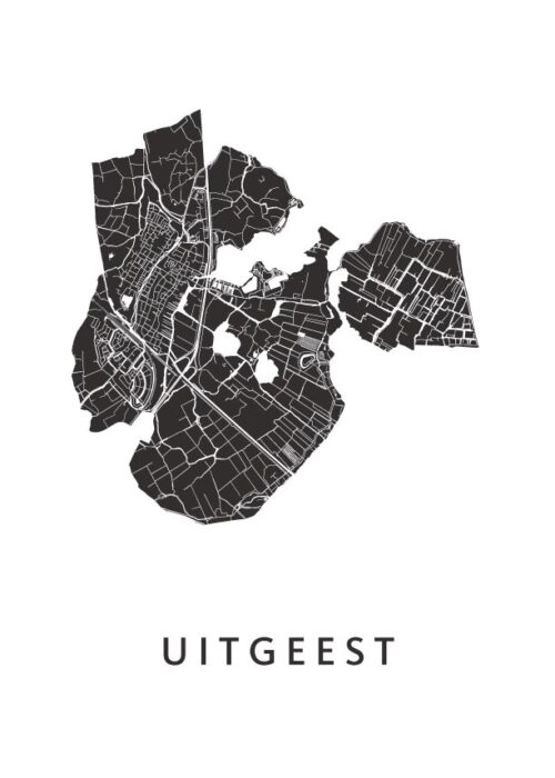 Uitgeest Stadskaart Poster