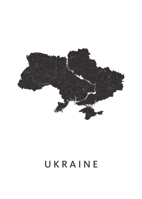 Oekraïne Landkaart Poster