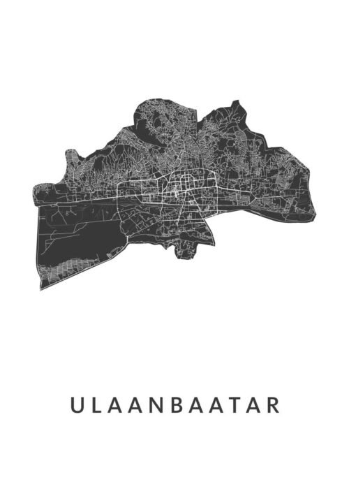Ulaanbaatar Kaart Poster
