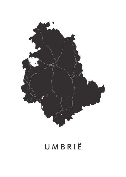 Umbrië Regiokaart Poster