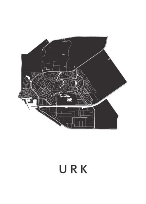 Urk Stadskaart - White