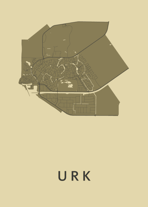 Urk GoldenRod Stadskaart Poster Kopen