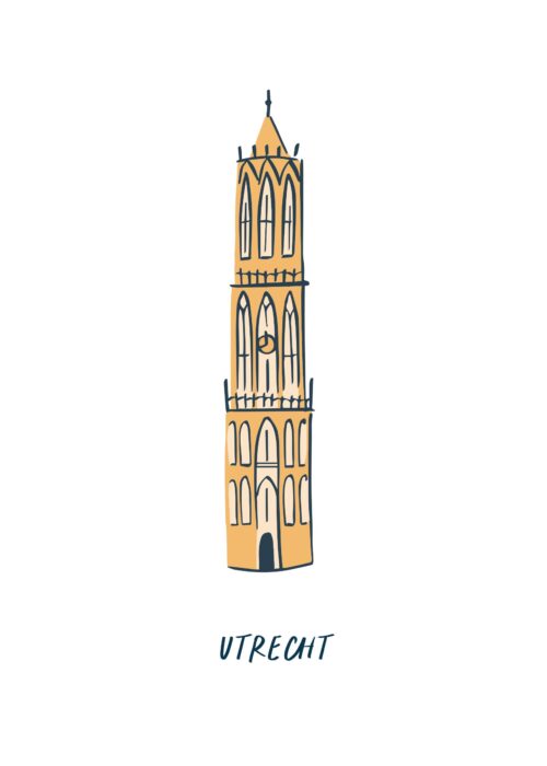 Domtoren Utrecht — Illustratie Poster