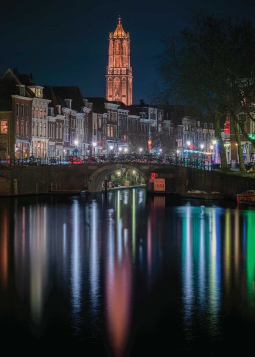 Utrecht bij nacht — Fotografie Poster