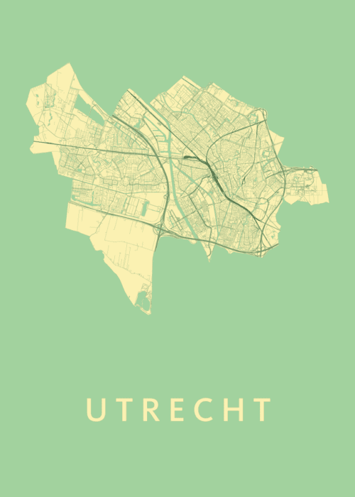 Utrecht Spring Stadskaart Poster Kopen