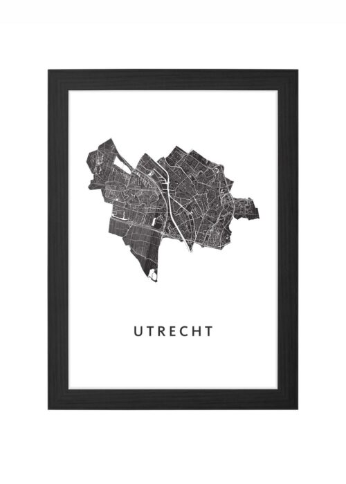 Utrecht White Ingelijst in Zwart lijst Kopen | Kunst in Kaart