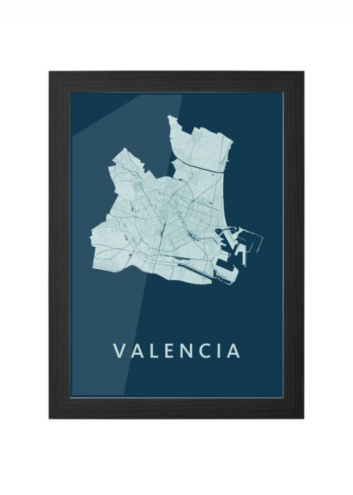 Valencia Feldgrau Ingelijst in Zwart lijst Kopen | Kunst in Kaart