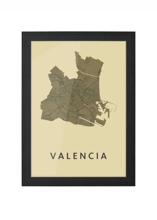 Valencia GoldenRod Ingelijst in Zwart lijst Kopen | Kunst in Kaart