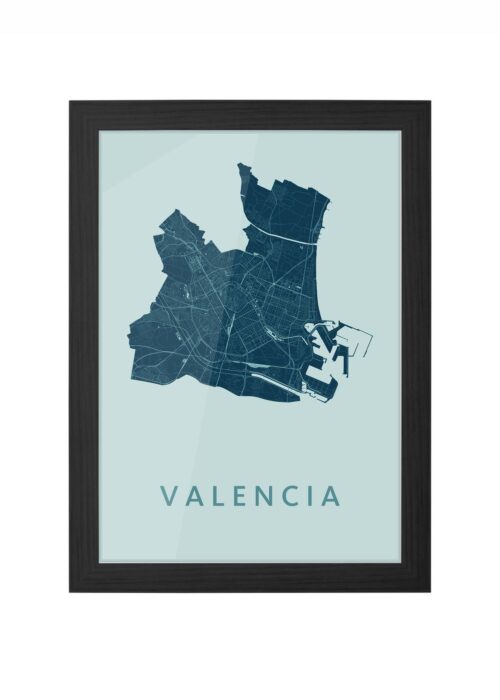 Valencia Mint Ingelijst in Zwart lijst Kopen | Kunst in Kaart