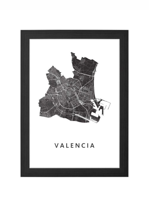 Valencia White Ingelijst in Zwart lijst Kopen | Kunst in Kaart